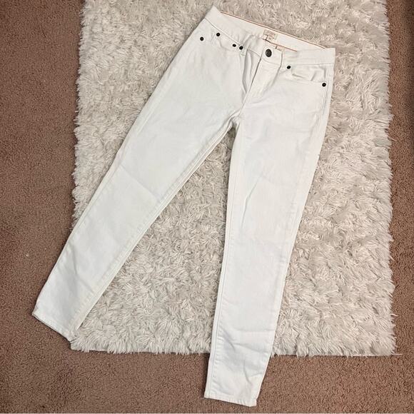 J.Crew Stretch White Denim Jeans Size 25 - Picture 1 of 8